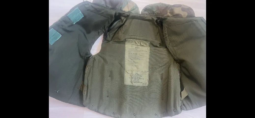 Colete Flak vest PASGT tamanho M Guerra fria Granada Panama Golfo US ARMY USMC woodland - Foto 3