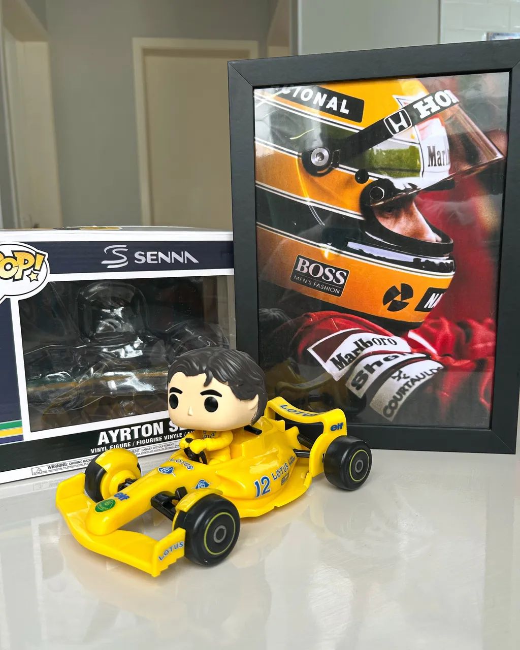 Combo Senna Funko Pop + Quadro