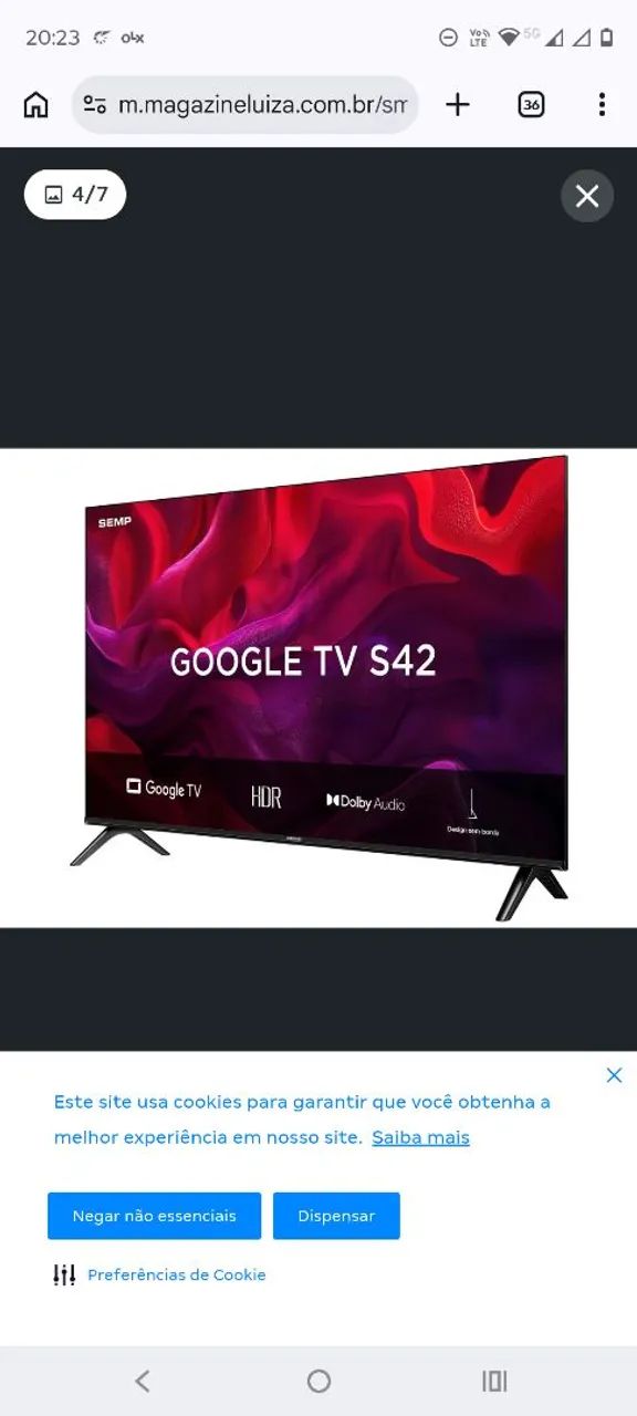 TV 43 POLEGADAS COM NOTA E GARANTIA