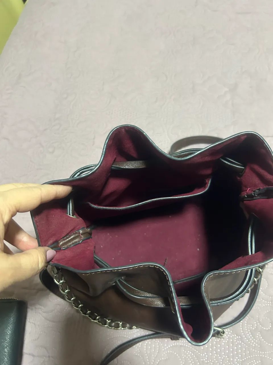 Bolsa Couro Marrom Café  - Foto 4