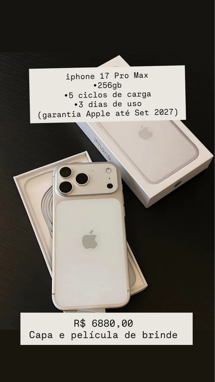 iphone 17 Pro Max 256gb - 5 Ciclos 