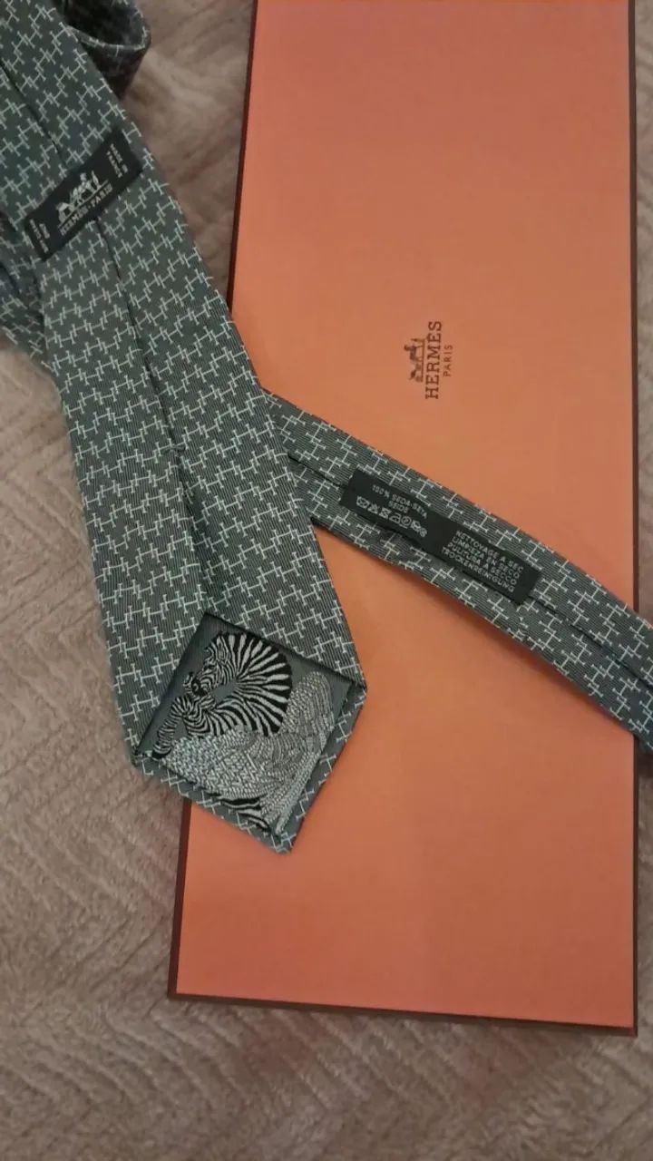 Gravata Hermès Paris Original - Seda 100% - Foto 3