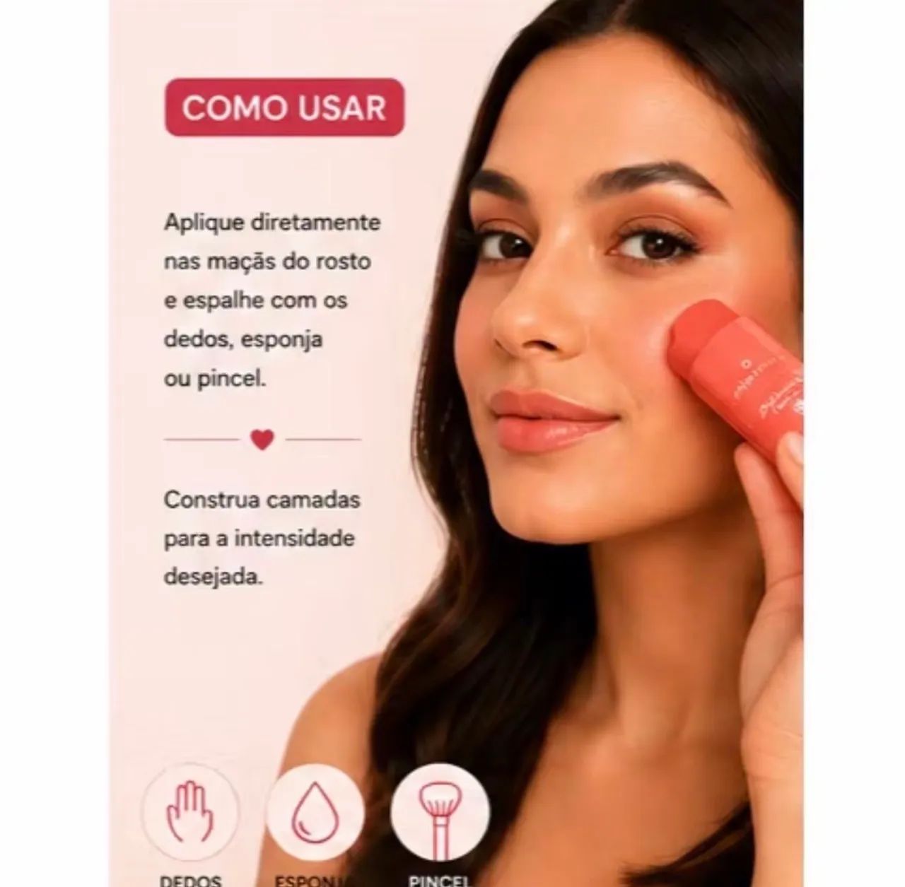 Blush stick apaixonado Mia Make coral  - Foto 4