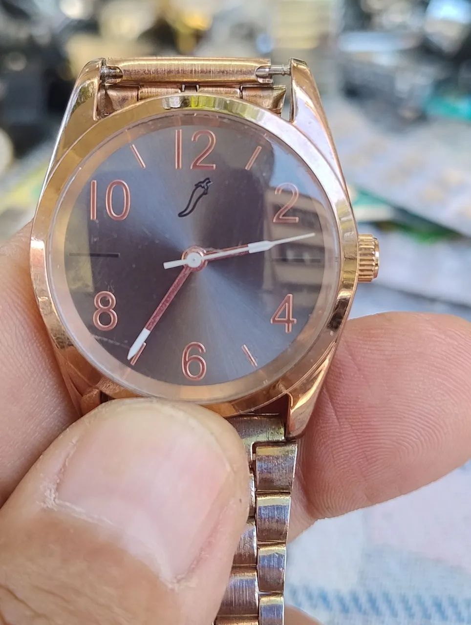 Relógio Feminino Chilli Beans Dourado com Detalhes Rose