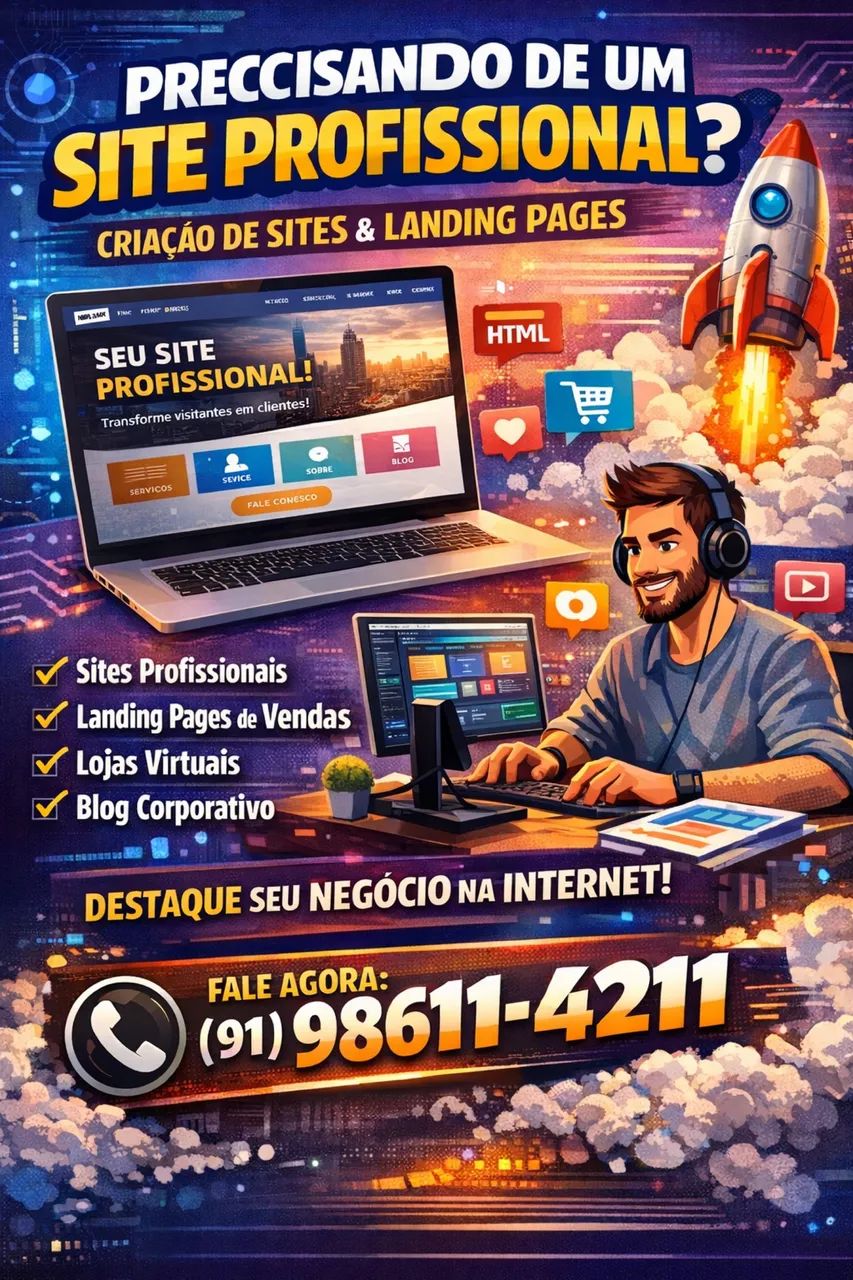 Precisa de um Site Profissional? Eu Crio para Seu Negócio