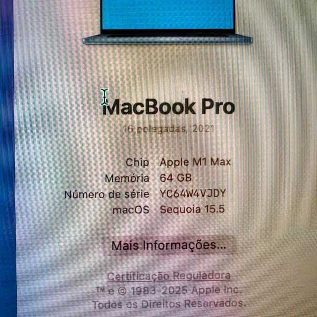 MACBOOK PRO 16 M1 MAX 64GB/1TB - SPACE GRAY - 81 CICLOS - Foto 3