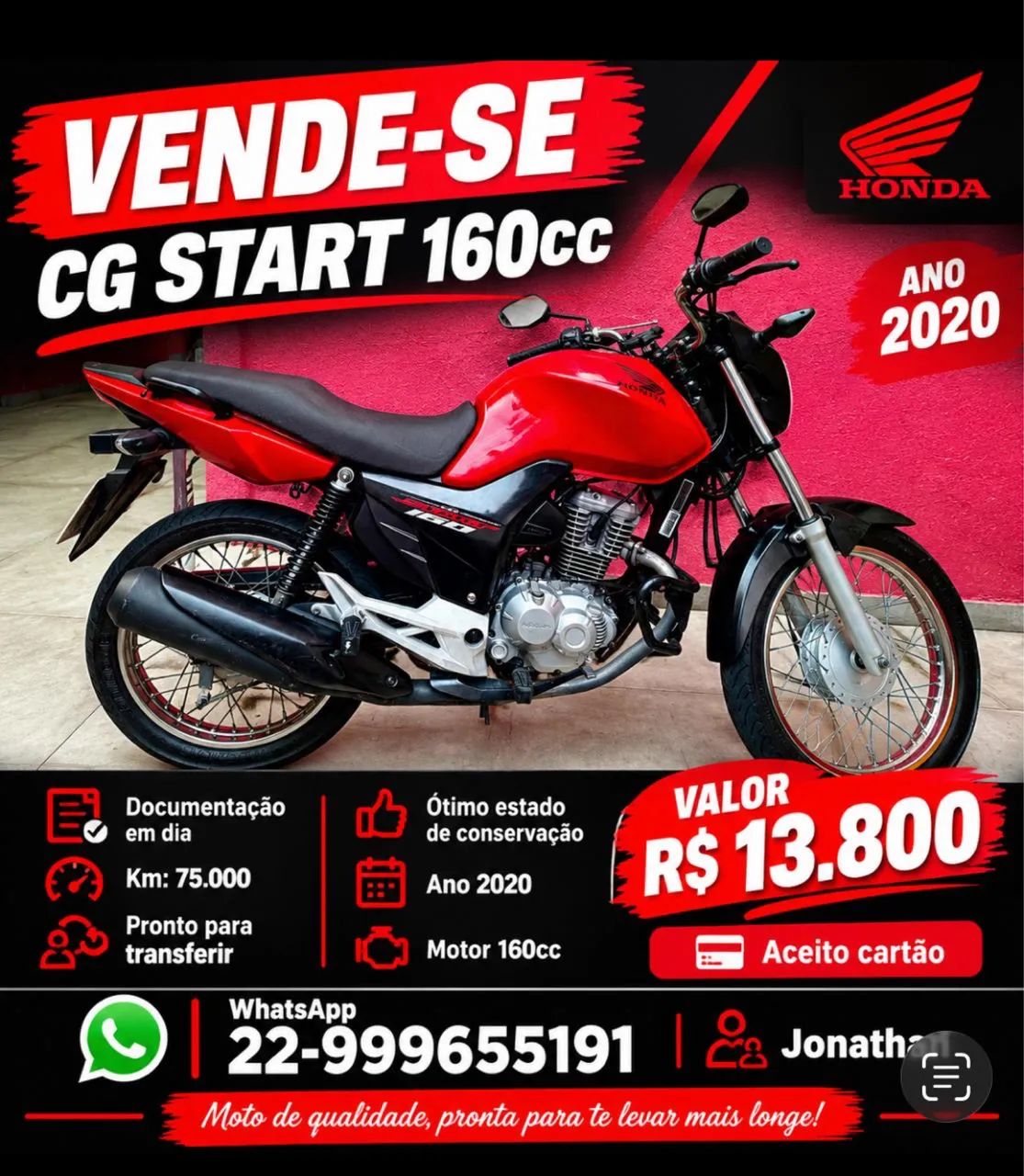 Moto Cg 160 start  - Foto 4