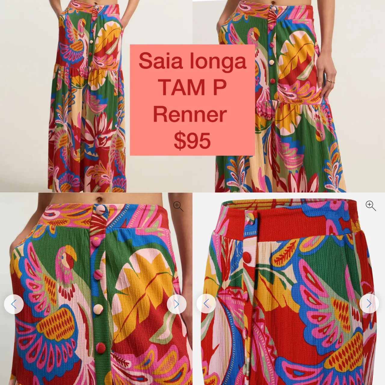 Saia longa TAM P/M Renner nova!
