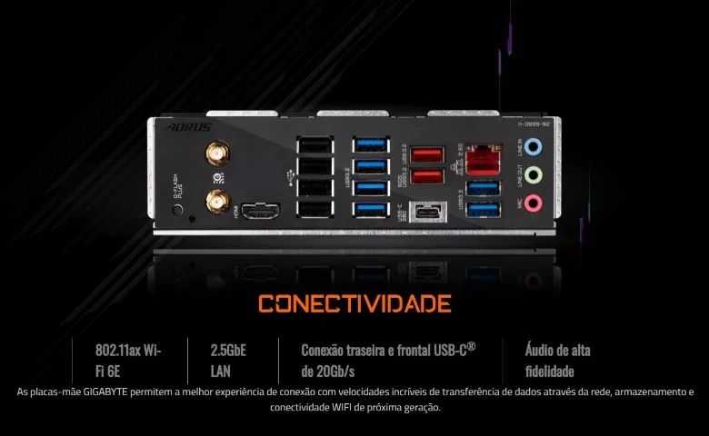 Placa Gamer AORUS P/ RYZEN AM5 + Water Asus TUF - Foto 3