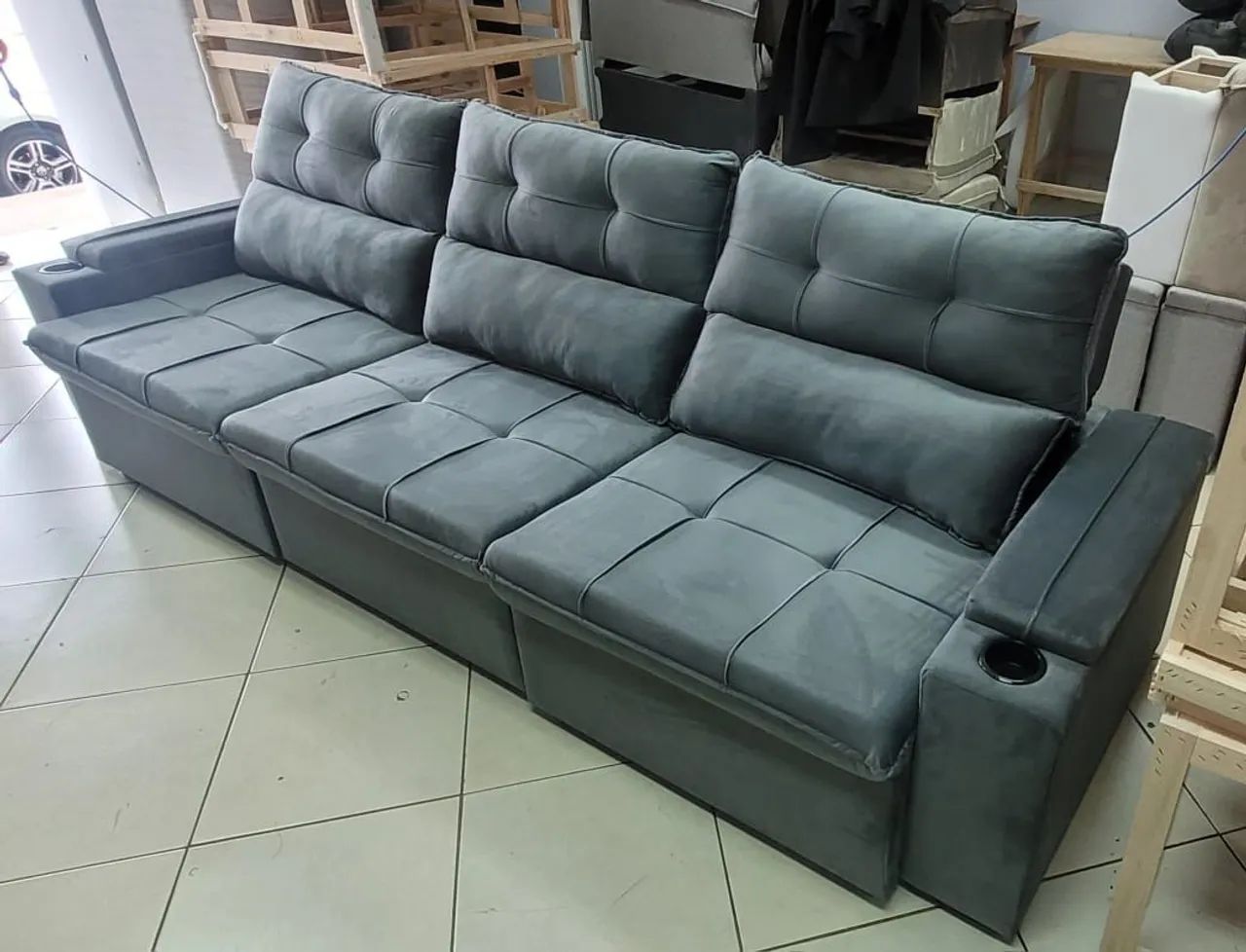 SOFAS RETRÁTIL ENCOSTO RECLINAVEL  - Foto 4