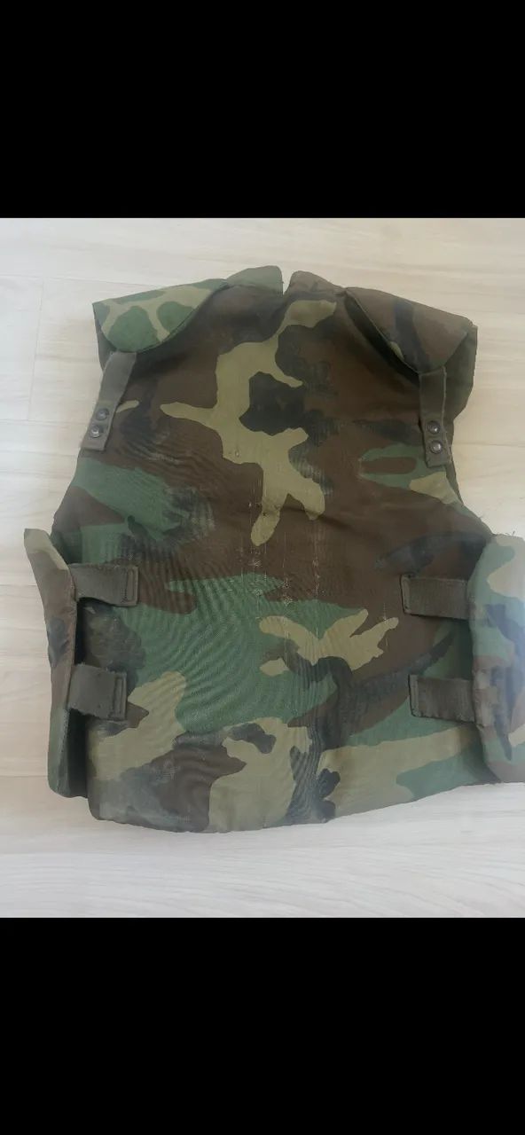 Colete Flak vest PASGT tamanho M Guerra fria Granada Panama Golfo US ARMY USMC woodland - Foto 2