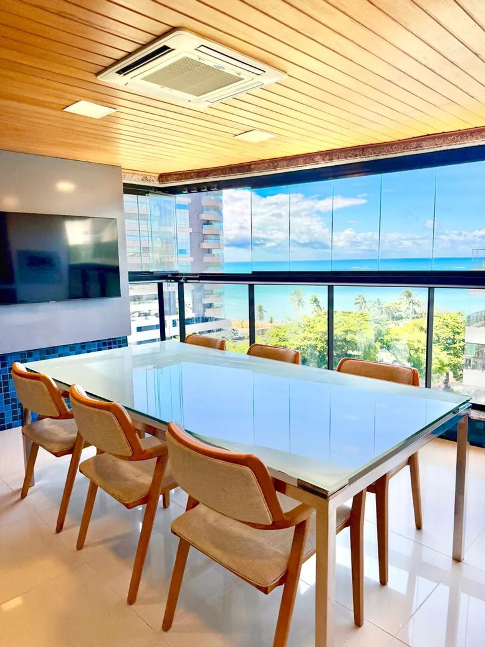 Apartamento com 4 suítes mobiliado e decorado com vista mar na Jatiuca - Foto 2