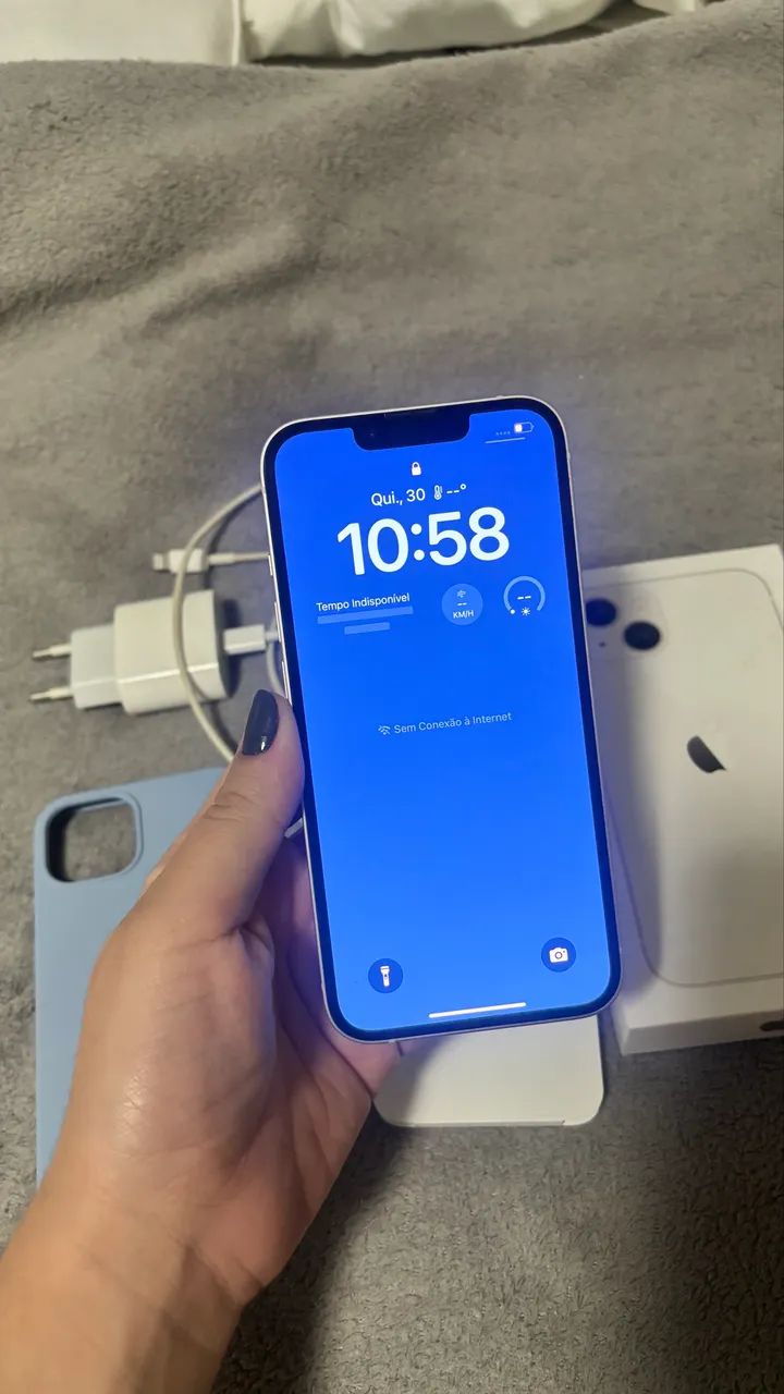 Vendo iPhone 13 branco 128gb - Celulares e Smartphones - Piedade