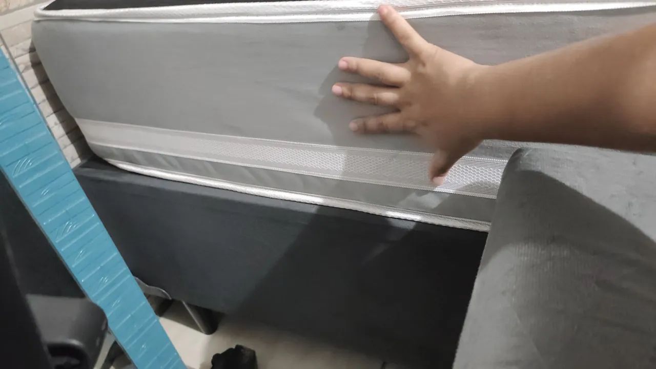 Cama box casal com cabeceira e baú  - Foto 5