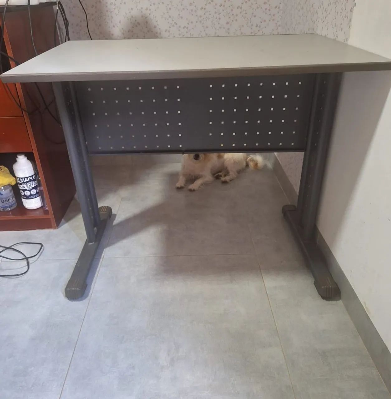 Mesa de ferro com tampo madeira - Foto 2