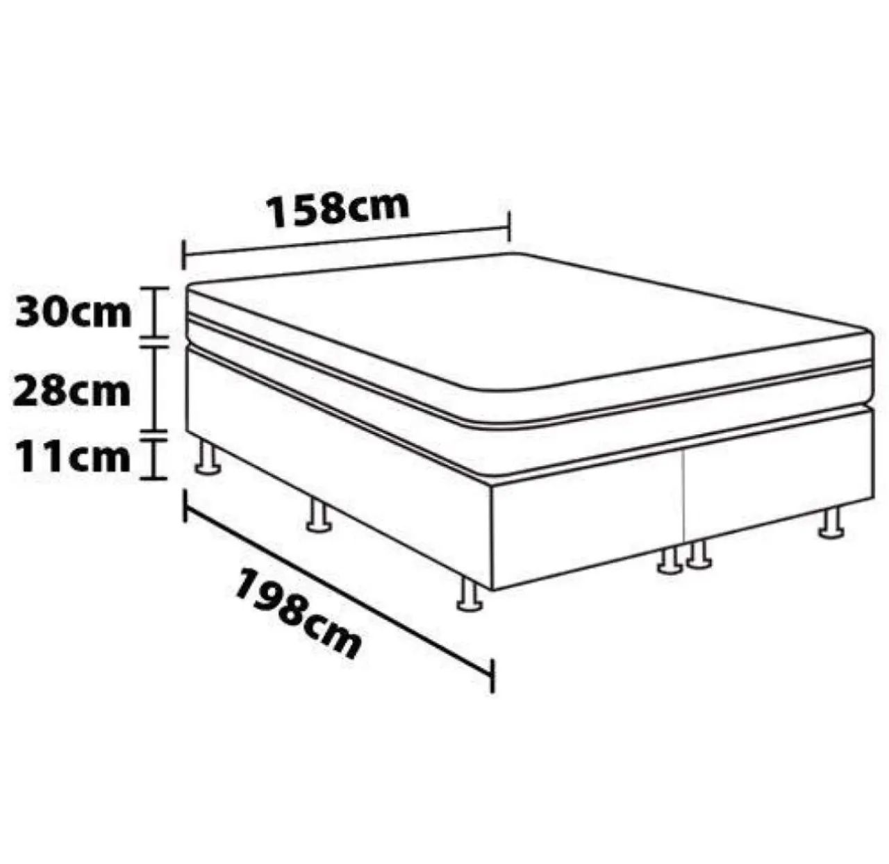 Cama Box Queen Herval, nova!!! Um ano de uso apenas.  - Foto 4