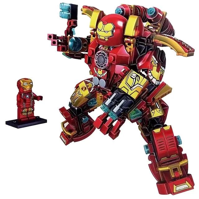 Blocos de montar Hulkbuster e boneco Homem de Ferro - Foto 2