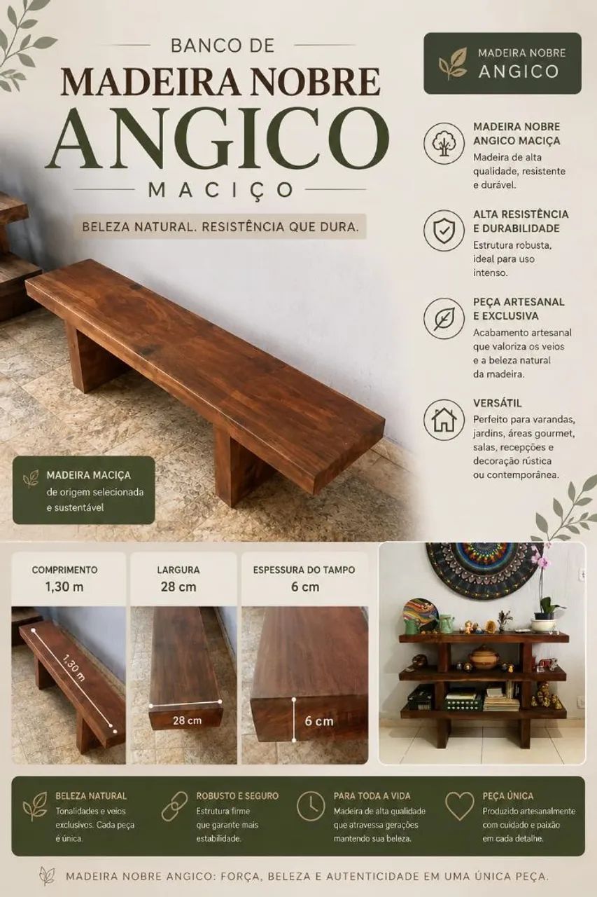 Bancos madeira de lei