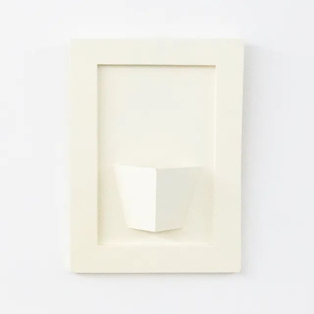Par De Quadros Retangular Com Vasinho Mdf 12mm Branco 30,5cm