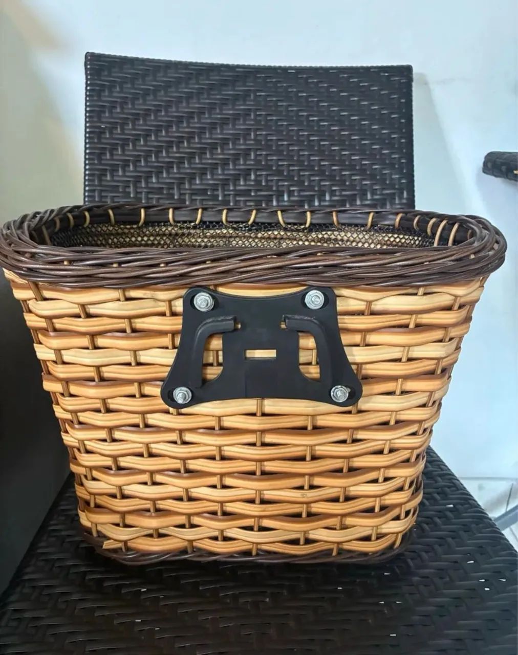 Cesta de Bicicleta estilo Vime - Foto 4