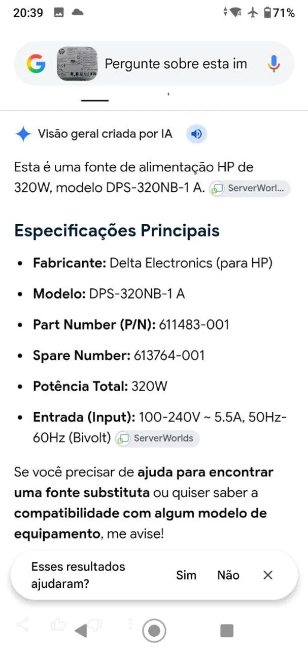 Fonte Hp servidor - Foto 2