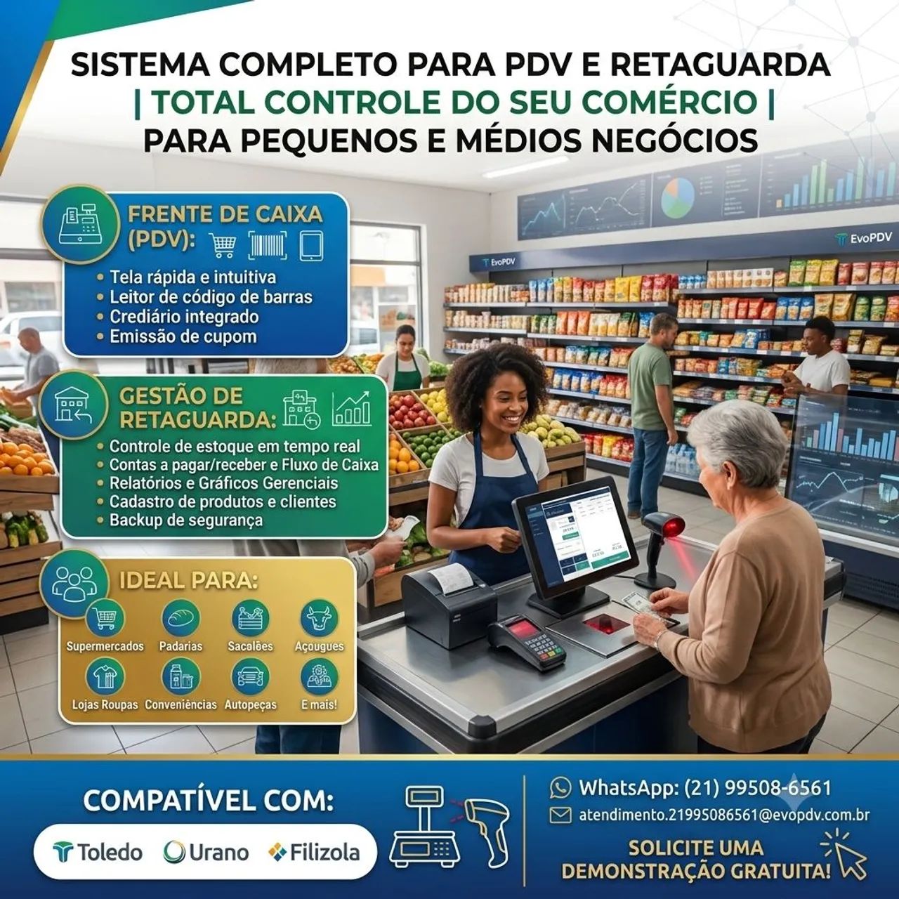 Sistema PDV completo para seu comércio! Sem mensalidade 