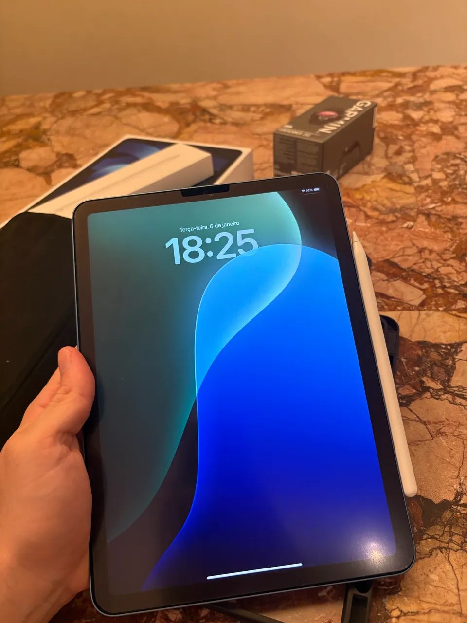 iPad Air 5 256 gigas Blue (com case inteligente e película