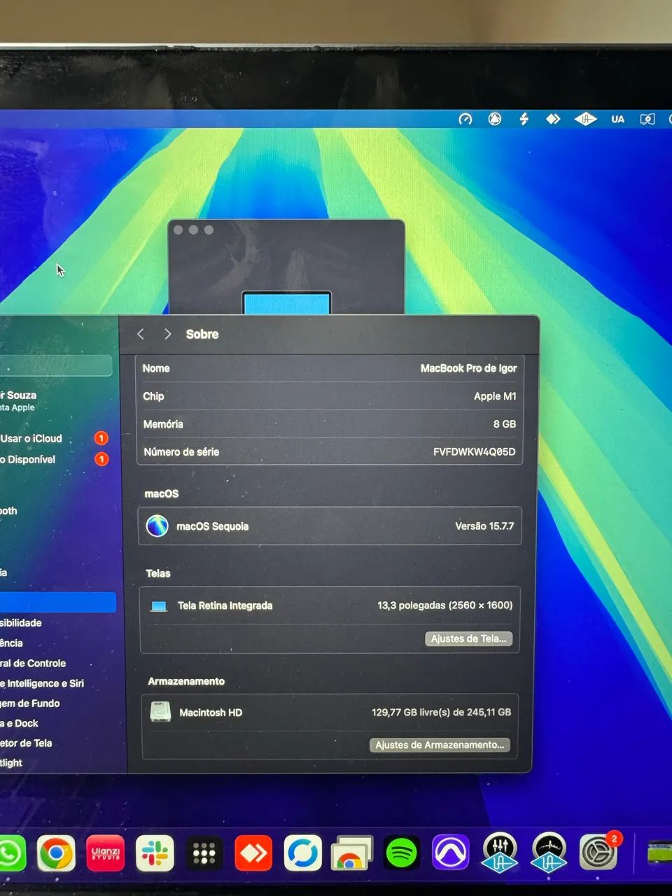 Macbook Pro M1 8gb 256ssd - Foto 4