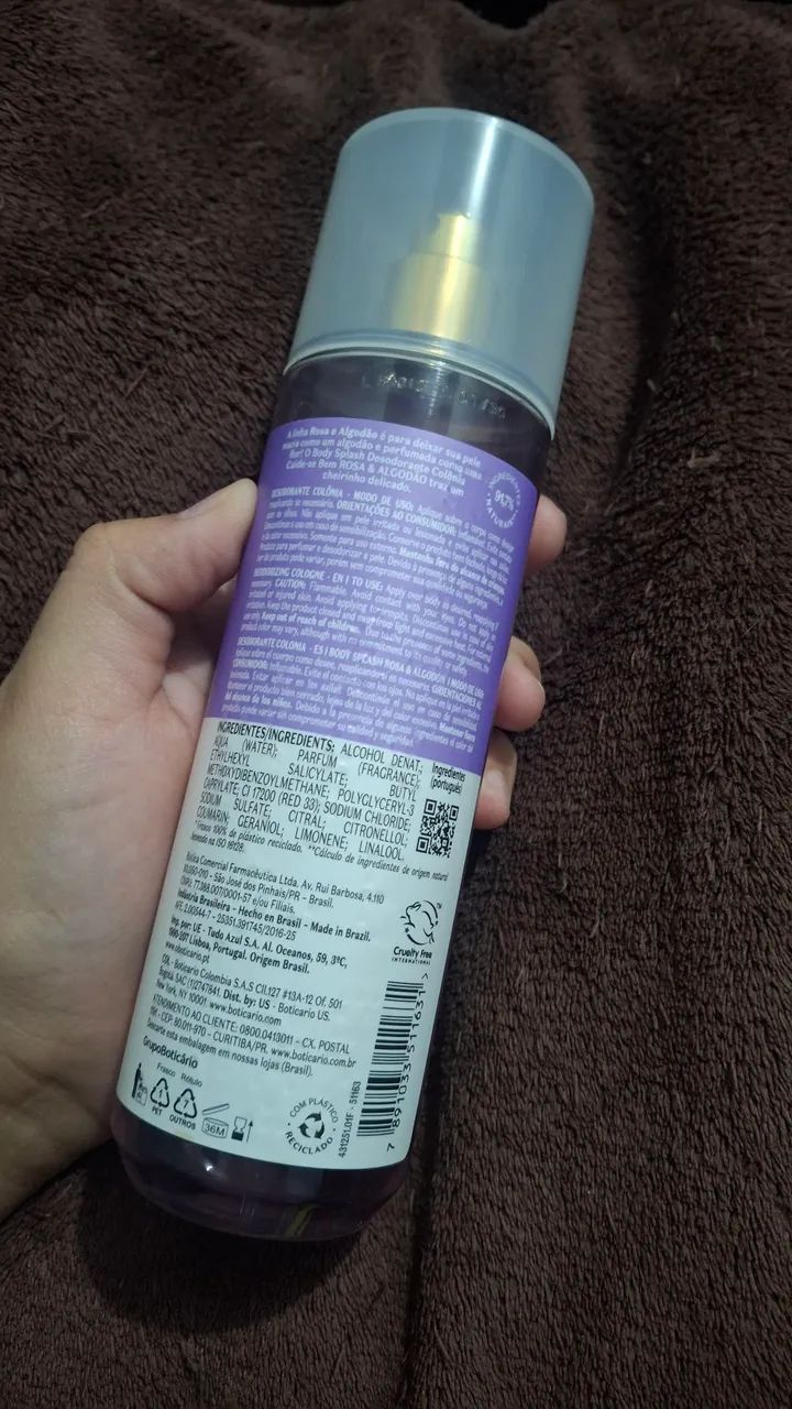 Body Splash Cuide-se Bem Rosa e Algodão O Boticário - Novo  - Foto 2