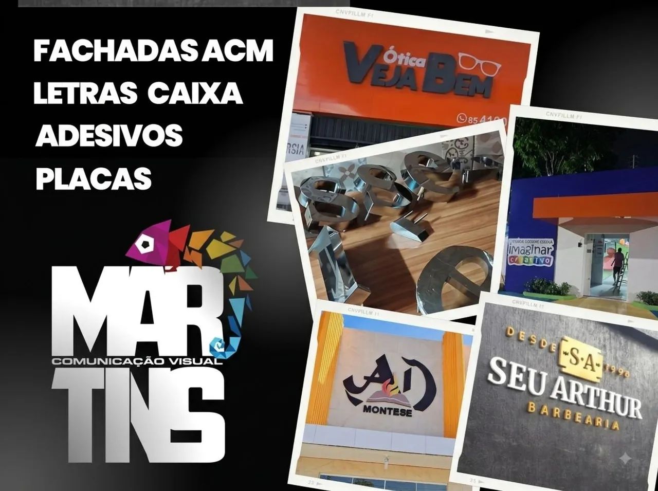 Letras Caixa, Letras Galvanizadas e inox