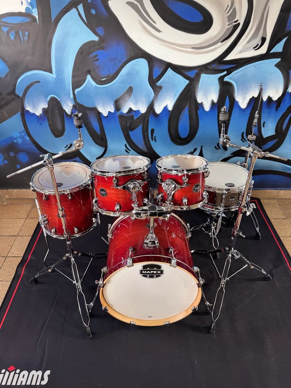 Bateria Mapex Armory Red Onyx Burst Shell Pack  - Foto 2