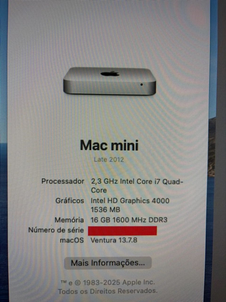MacMini A1347 (i7, 16GB RAM, 256GB SSD) - Foto 4