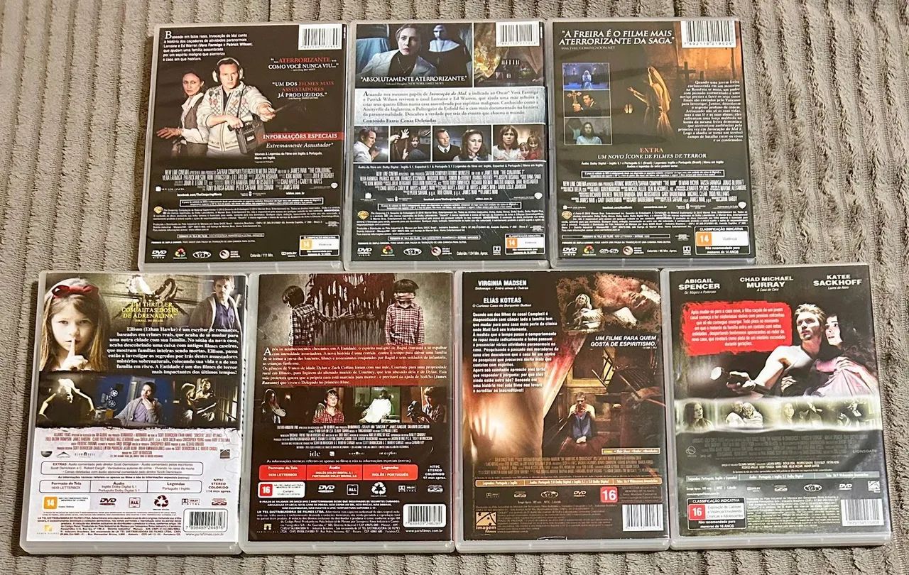 Dvds Lote com 7 Filmes Terror  - Foto 2