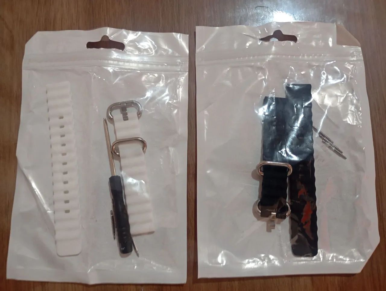 Kit 2 pulseiras Oceano de silicone 15mm.