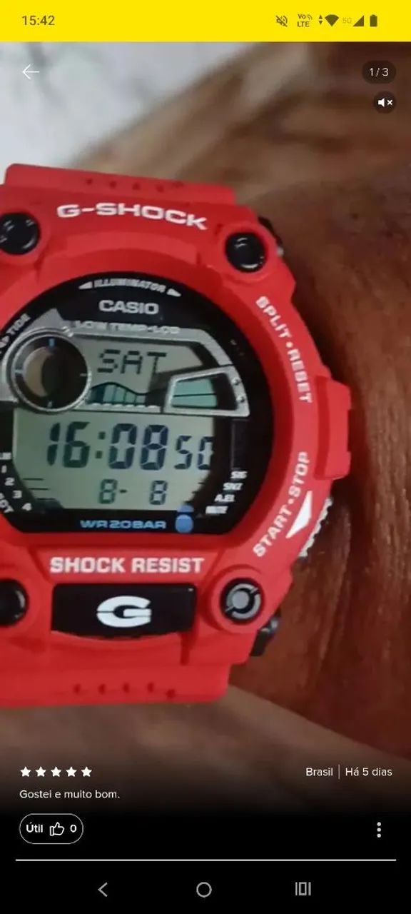 Relógio gshok vermelho 