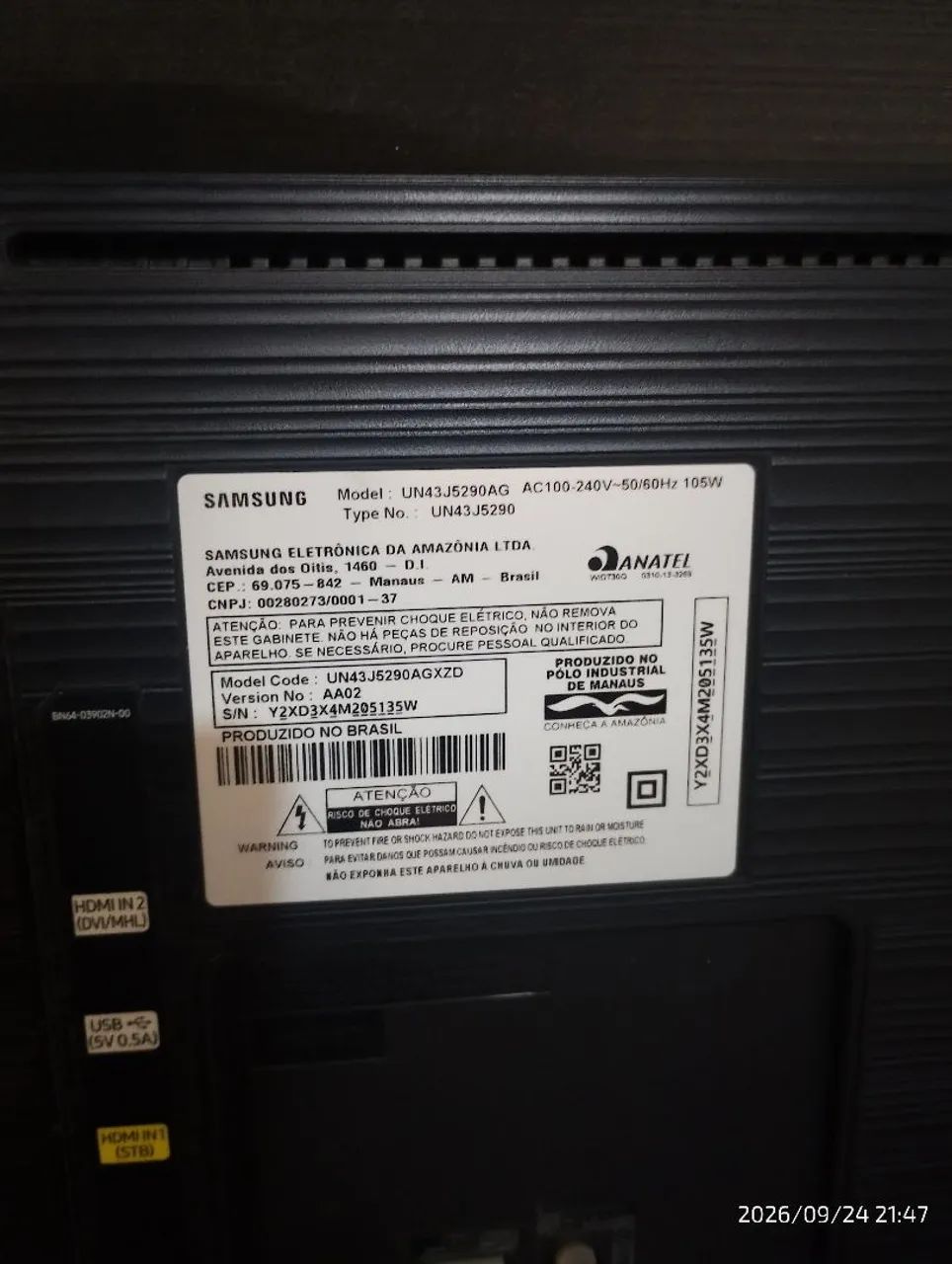 Tv Samsung 43" Para Retirada de Peças  - Foto 2