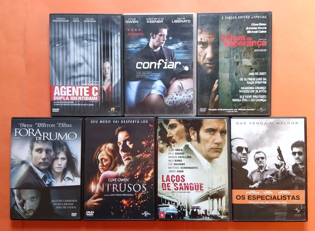 Dvd Coleção Clive Owen  - 7 Títulos 