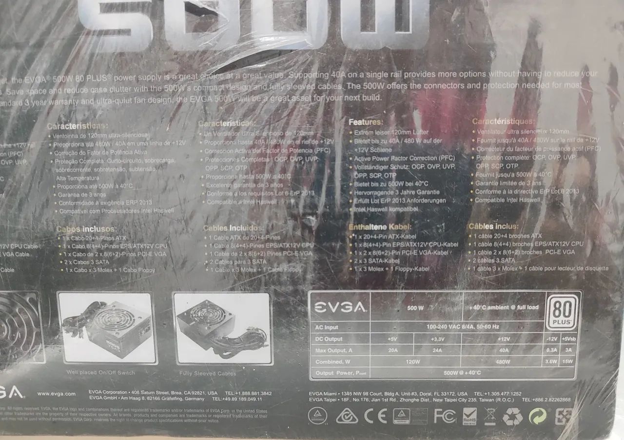 Fonte EVGA 500W 80 Plus Nova - Foto 3