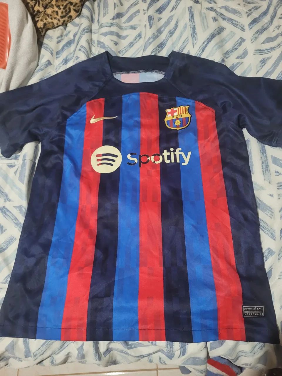 Camisa Barcelona Home 22/23 Torcedor Nike Masculina - Azul e Grená