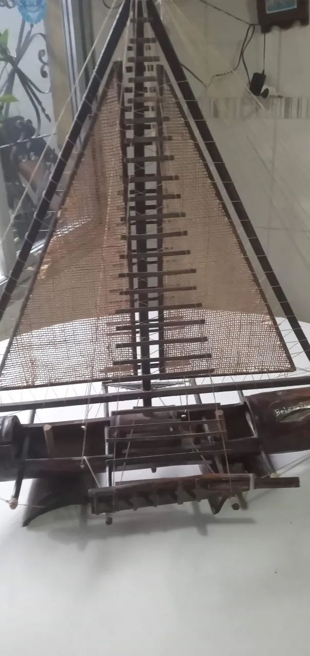 Barco de bambu decorativo  - Foto 3