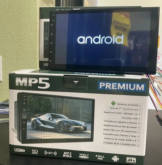 Central Multimídia Android Auto Carplay 7 Polegadas Sem Fio 2 Din sistema Android Youtube - Foto 3
