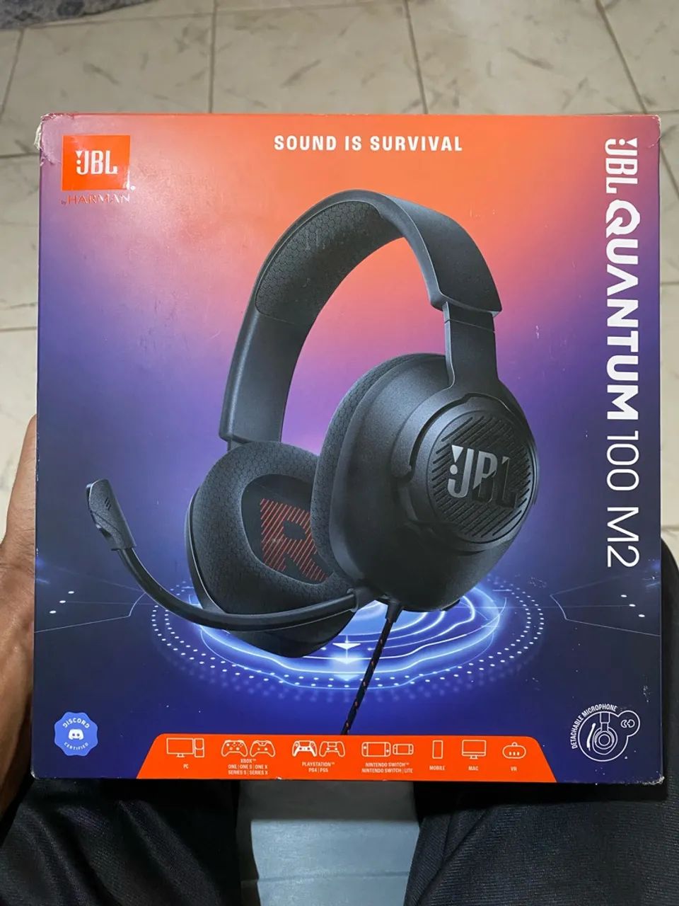 Headset Gamer JBL Quantum 100 M2 com Microfone - Original