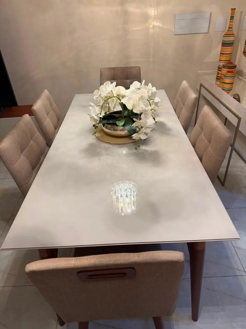 Mesa de jantar off white 1,80 x 77 x 90 cm