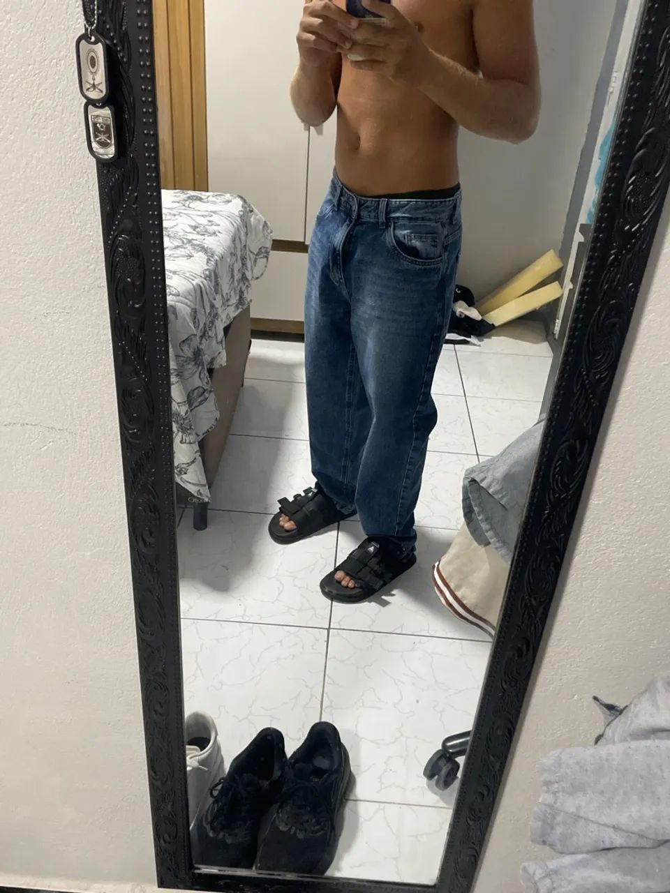 Calça baggy azul - Foto 2