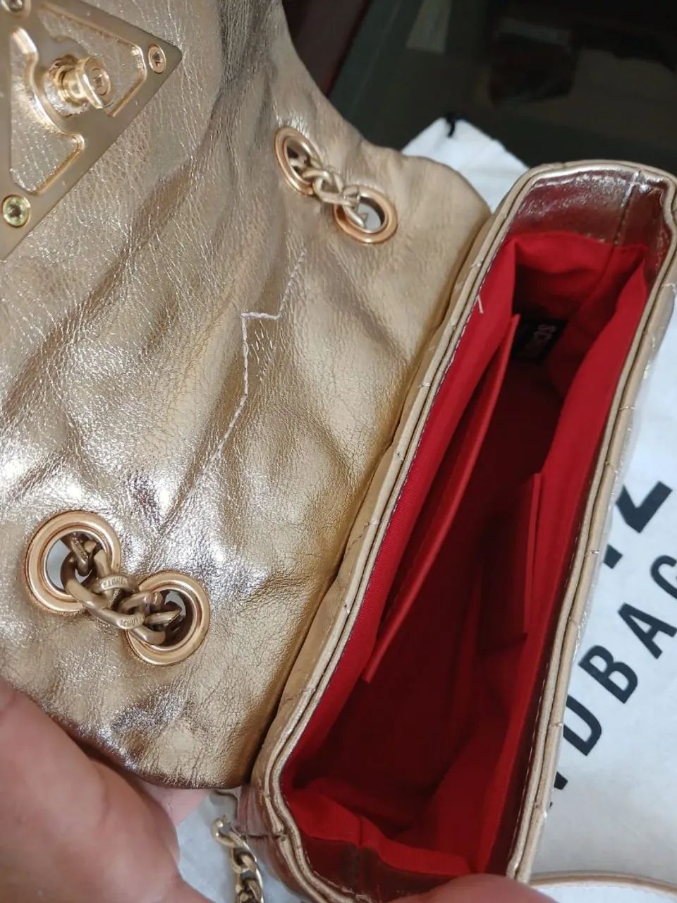 Bolsa dourada 944 schutz  - Foto 4