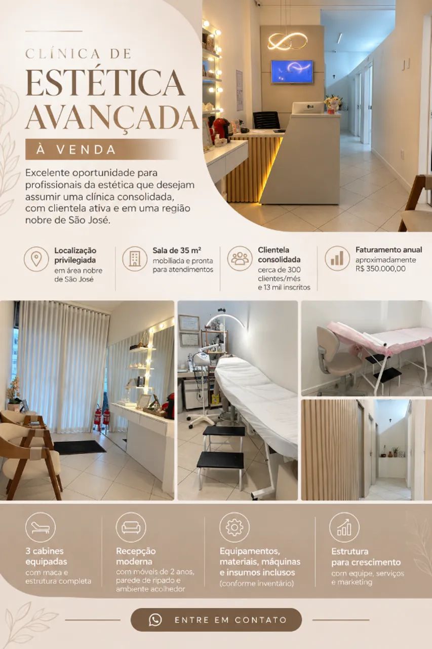 Vende-se Estética Completa e em Funcionamento - São José/SC