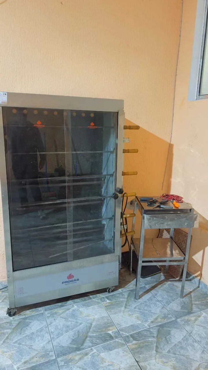Máquina de assar frango completa progas com mesa e acessórios  - Foto 3