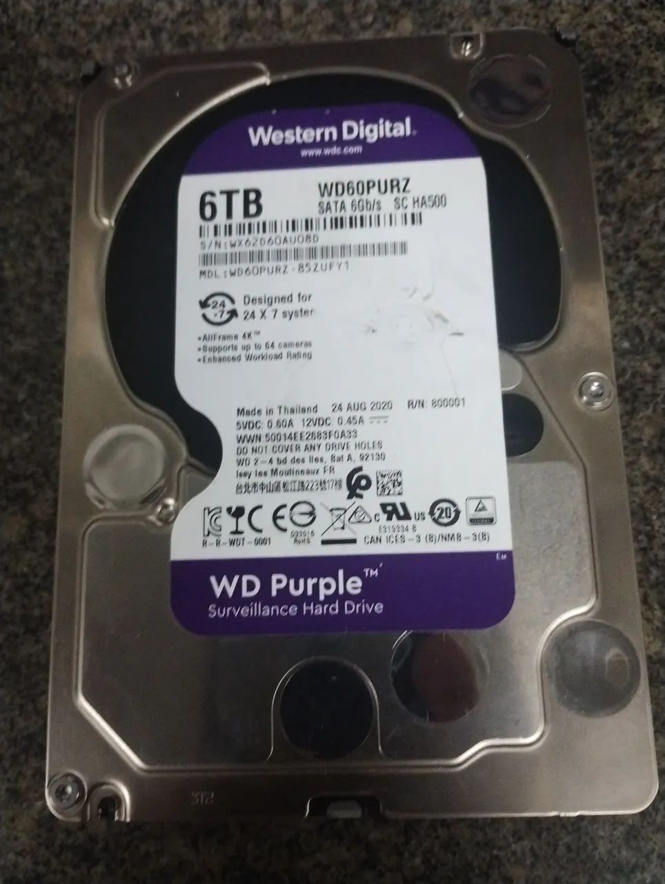 HD purple 6 terá ok