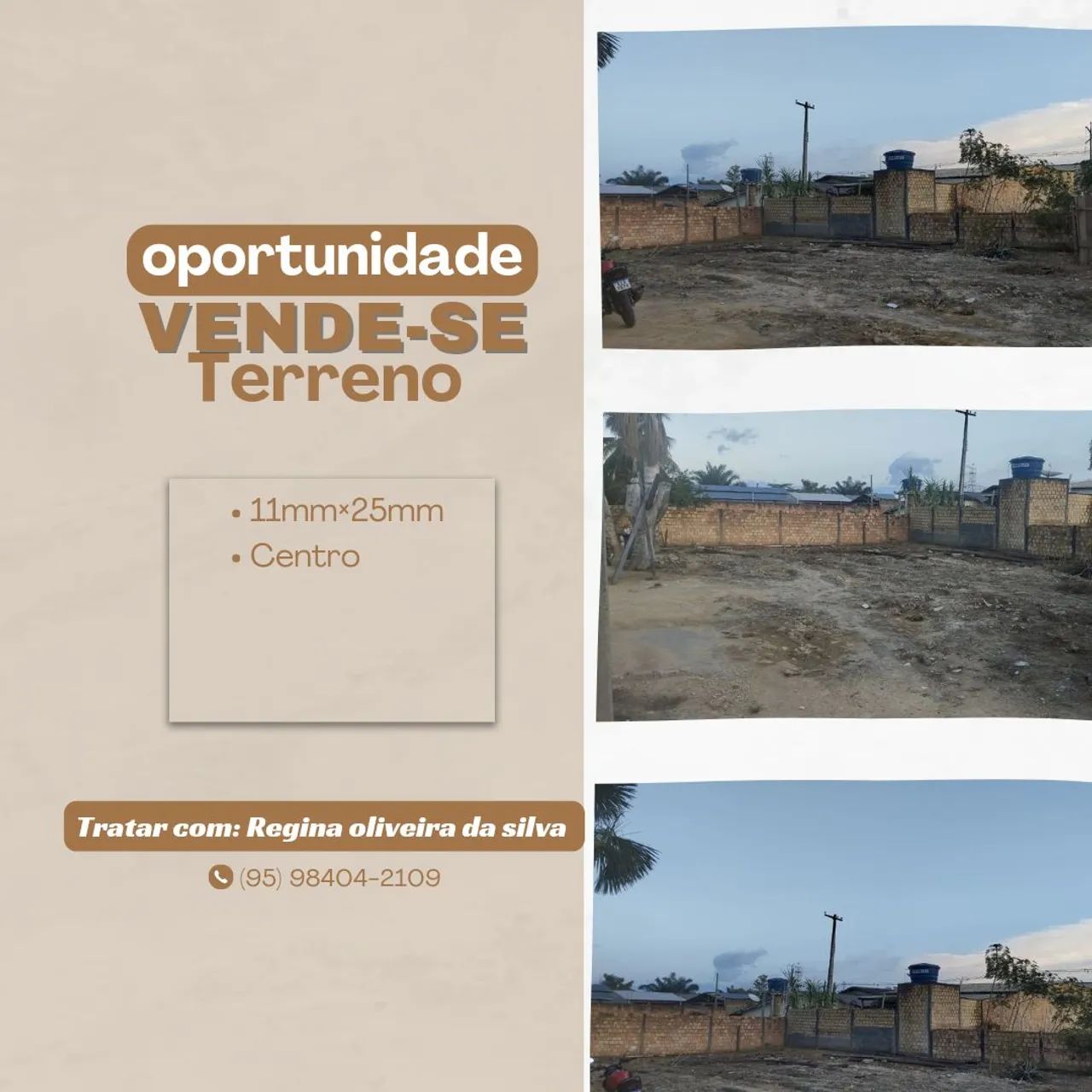 Vende-se terreno no centro de caroebe 
