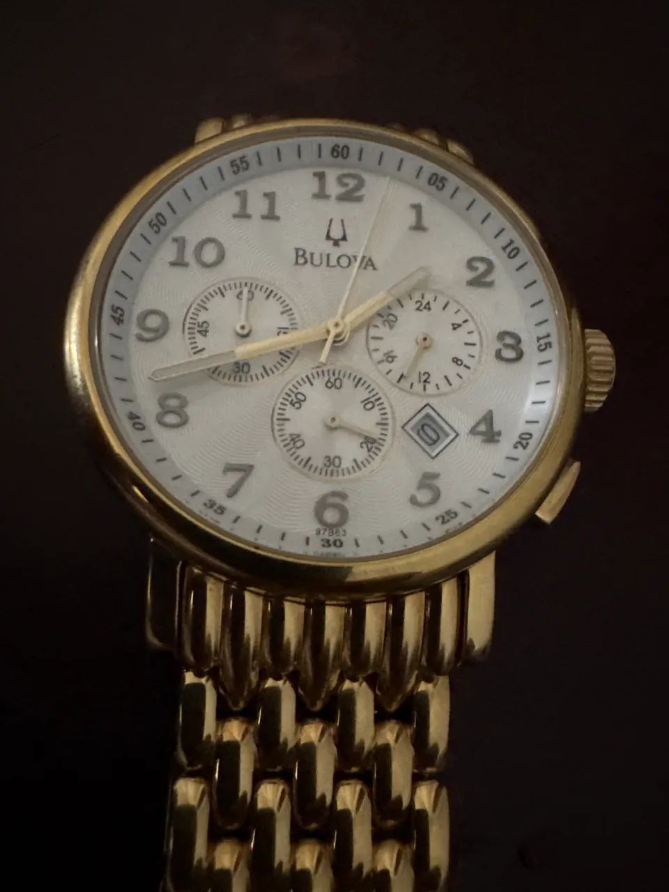 Relógio Bulova Dourado Cronógrafo - Original - Semi Novo  - Foto 3